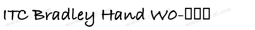 ITC Bradley Hand W0字体转换